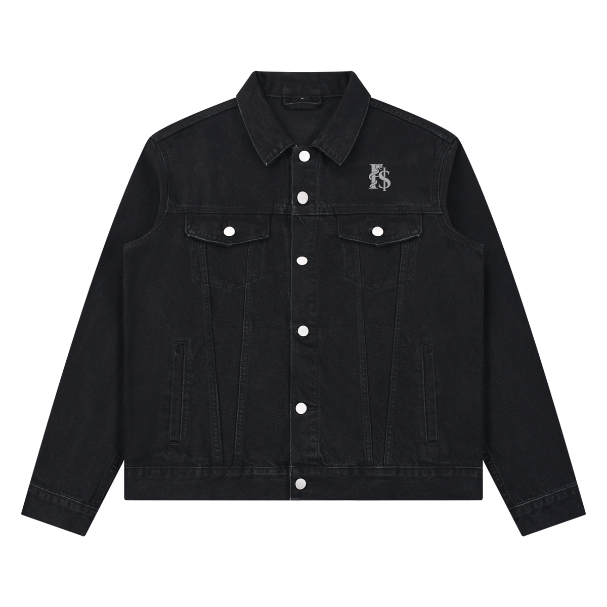 FIT$ Vintage Washed Denim Jacket — Black & Navy