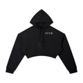 FIT$ Women's Black Cropped Hoodie