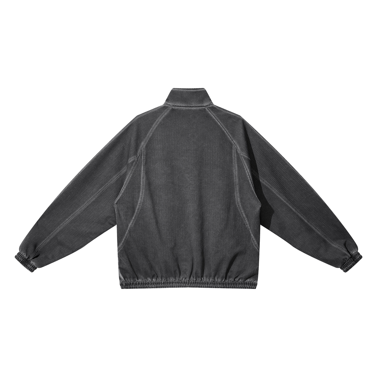 FIT$ Vintage Wash Full Zip  Dark Grey Mesh Jacket