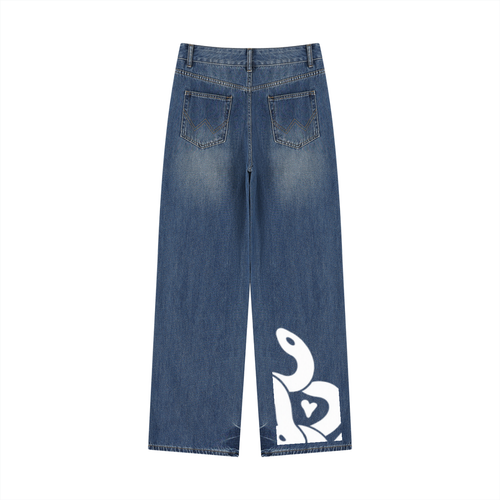 FIT$ CUSTOM Women’s Wide Leg Vintage Washed Blue Jeans