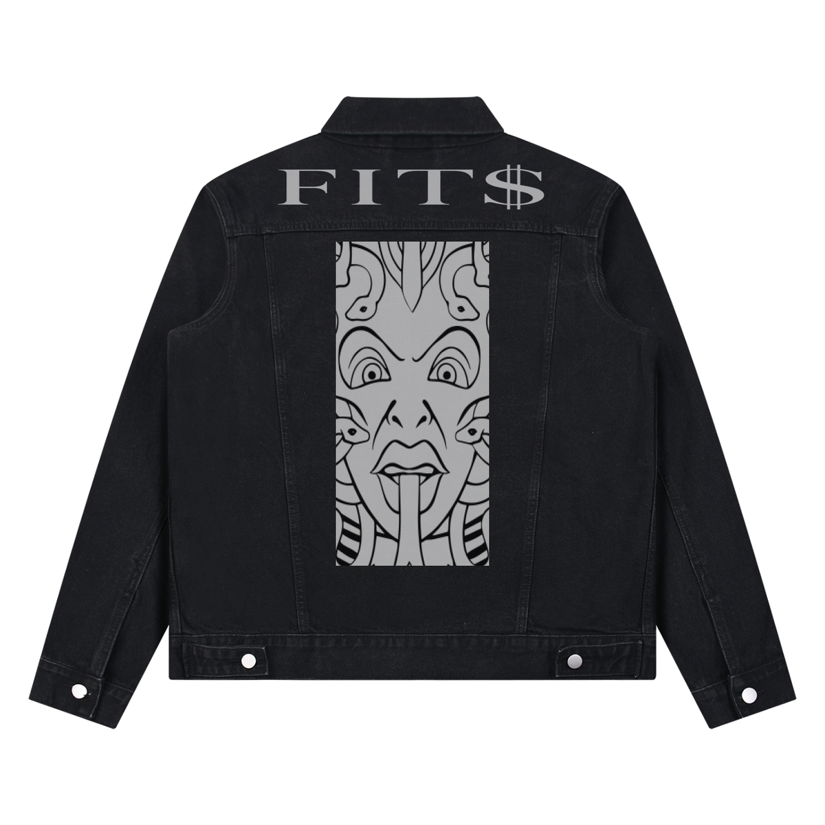 FIT$ Vintage Washed Denim Jacket — Black & Navy